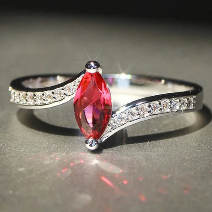 Eye  Silver Anniversary Statement Multilayer Crown Eye Ring Natural Gemstones Ruby Ring Wedding Bride Engagement Band Charm Party Ring Jewelry