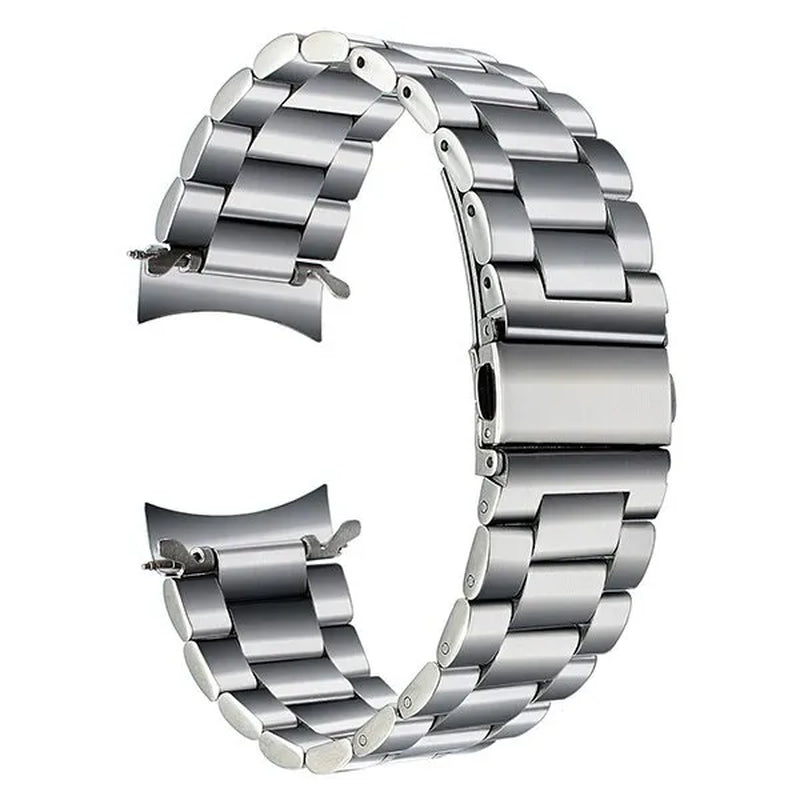 Premium Stainless Steel Watchband for Samsung Galaxy Watch 46mm SM-R800 Sports Band Curved End Strap Wrist Bracelet Silver Black