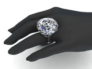 Natural White Sapphire Engagement Ring Size 6,7,8,9,10
