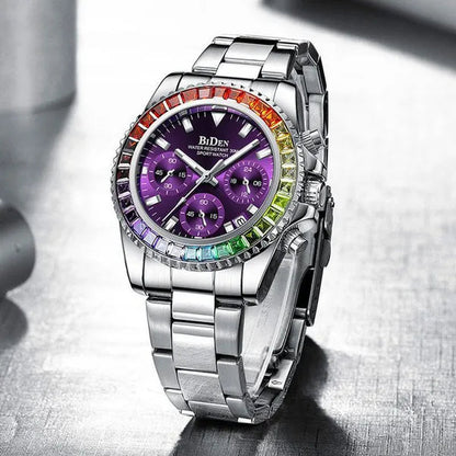 Women Rhinestone Watch Fashion Bling Casual Ladies Watch Female Quartz Rose Gold Watch Crystal Diamond Bracelet Watches For Women Montre Femme Relojes Damen Uhren Orologi Donna