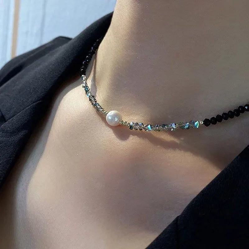 Luxury     Natural Black Spinel Moonstone Pearl Necklace Earring Bracelet Set Creative Women's Gemstone Beaded Thin Bracelet Clavicle Chain Necklace Tassel Stud Earrings Dangle Earrings Sparking Birthday Anniversary Halloween Christmas Jewelry Set Gift