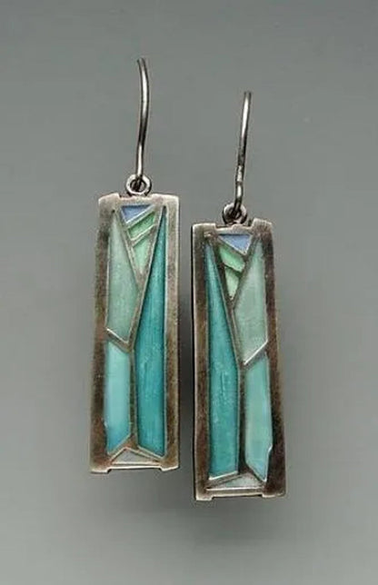 1 Pair 925 Silver One-of-a-Kind Peacock Multicolored - Fire Labradorite Earrings