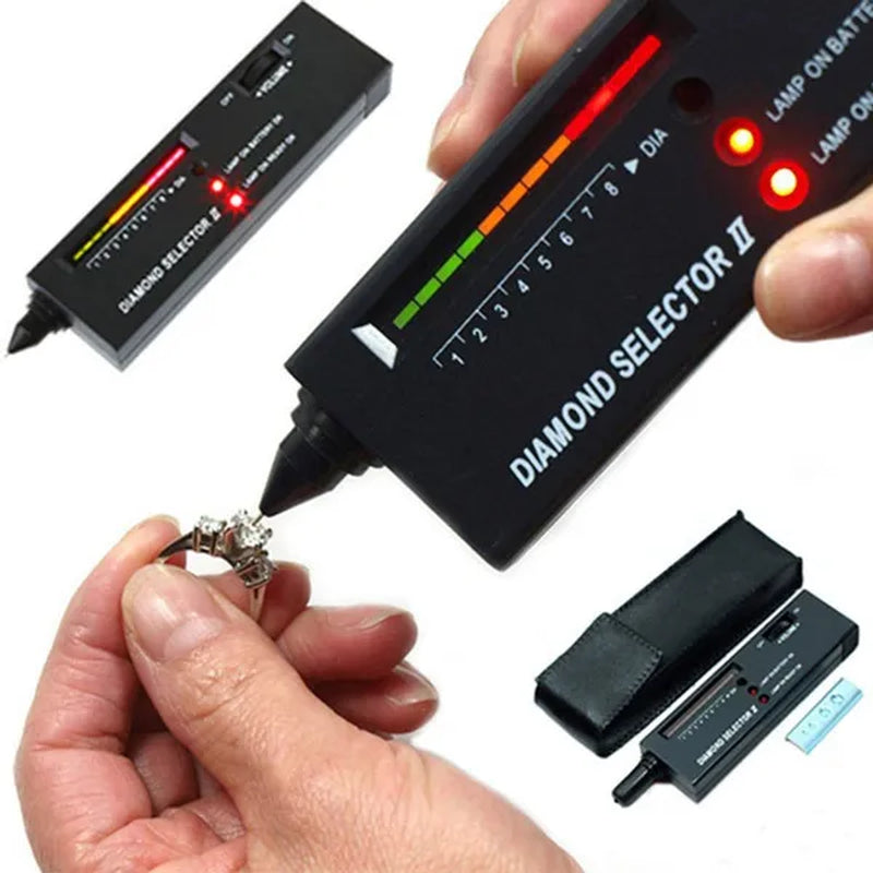 1PC LED Diamond Indicator Test Pen Diamond Tester Gemstone Gem Selector Jewelry Watcher Tool (Without Battery)