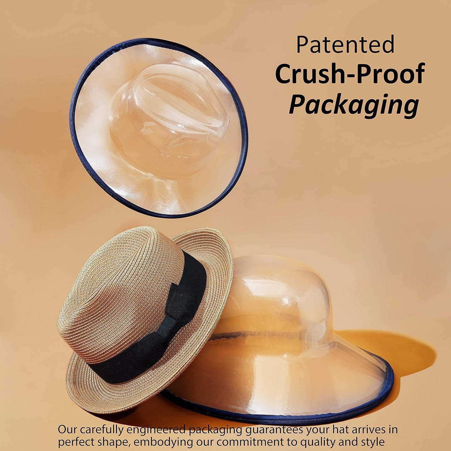 Men'S Straw Fedora Sun Hats