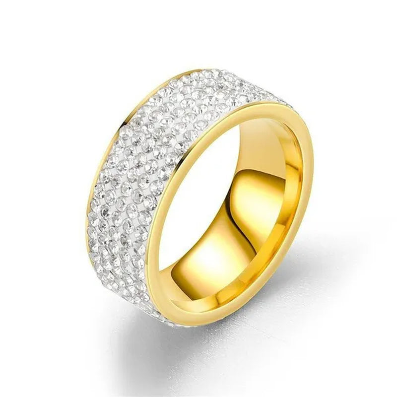 925 Solid Sterling Silver White Sapphire Diamond Wedding Band Sparkling Rings Engagement Anniversary Party Jewelry Size 5-12