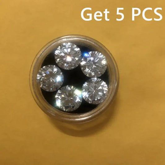 5PCS Excellent AAAAA Brilliant Cut E-F Gorgeous 10.0Mm White Color round Brilliant Cut Moissanites Loose Stone VVS