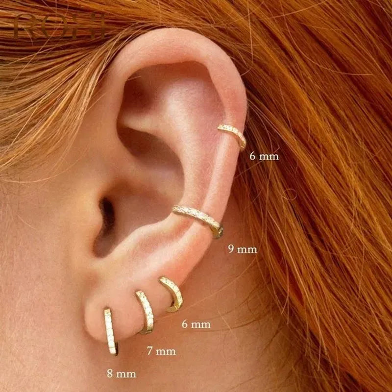 Earrings for Women/Men Small Diamond Hoop Earrings Ear Bone Aros Tiny Ear Nose Ring Girl Aretes Ear Hoops