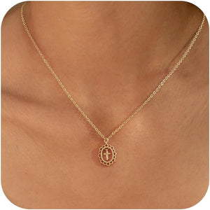 Cross Necklace for Women,Double Cross Necklace Gold Plated Cross Necklaces for Women Trendy Dainty 14K Gold Cross Pendant Necklace Simple Cute Choker Necklace Gold Charm Necklace for Women Jewelry