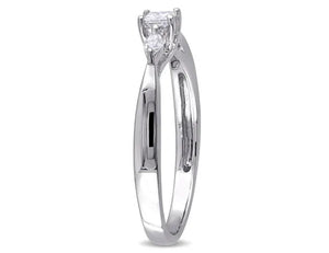 1/4 Carat (ctw G-H, I2-I3) Diamond Promise Ring in 10K White Gold