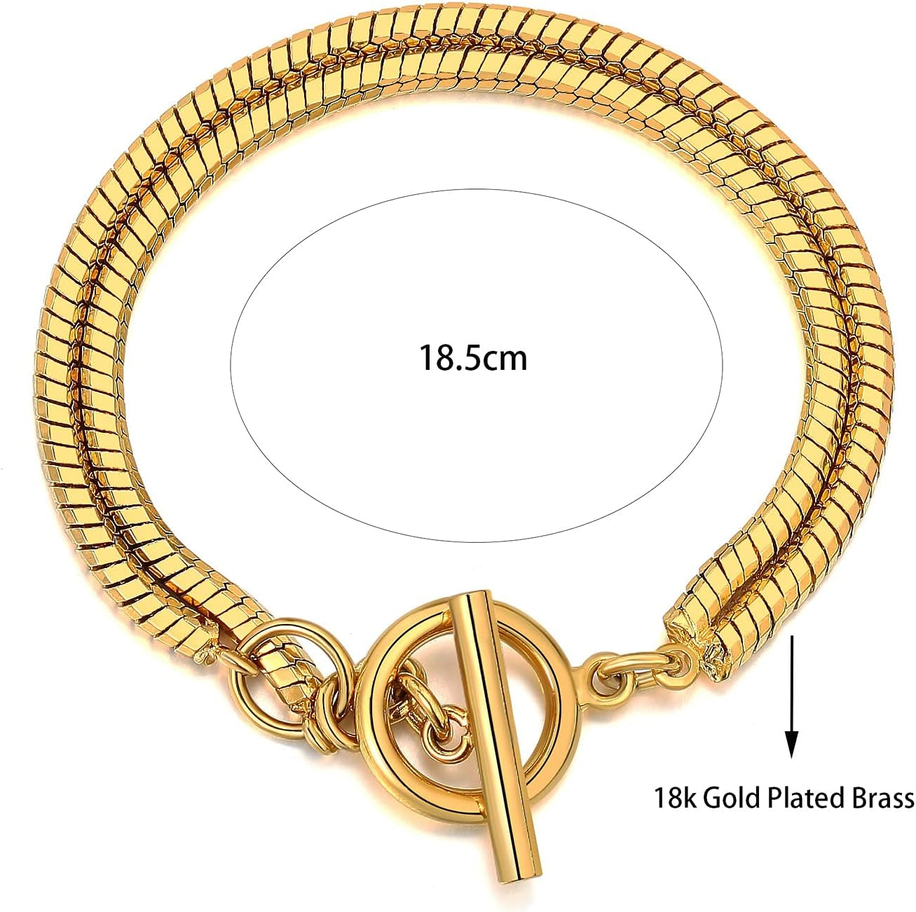 Two Layer 18K Gold Plated Brass Bracelet for Women/Link Chain Cute Bracelet/Fashion Gift for Women Girls