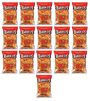 Baken-Ets Chicarrones, Hot'N Spicy Fried Pork Skins: 16 Bags of 1 Oz - Tj