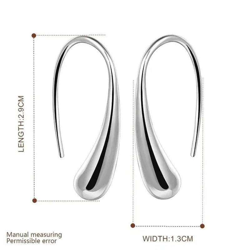 925 Sterling Silver Earing / Lovely / 925 Crystal Dangle Earrings Trendy Earrings - WORLD TIME VISITS