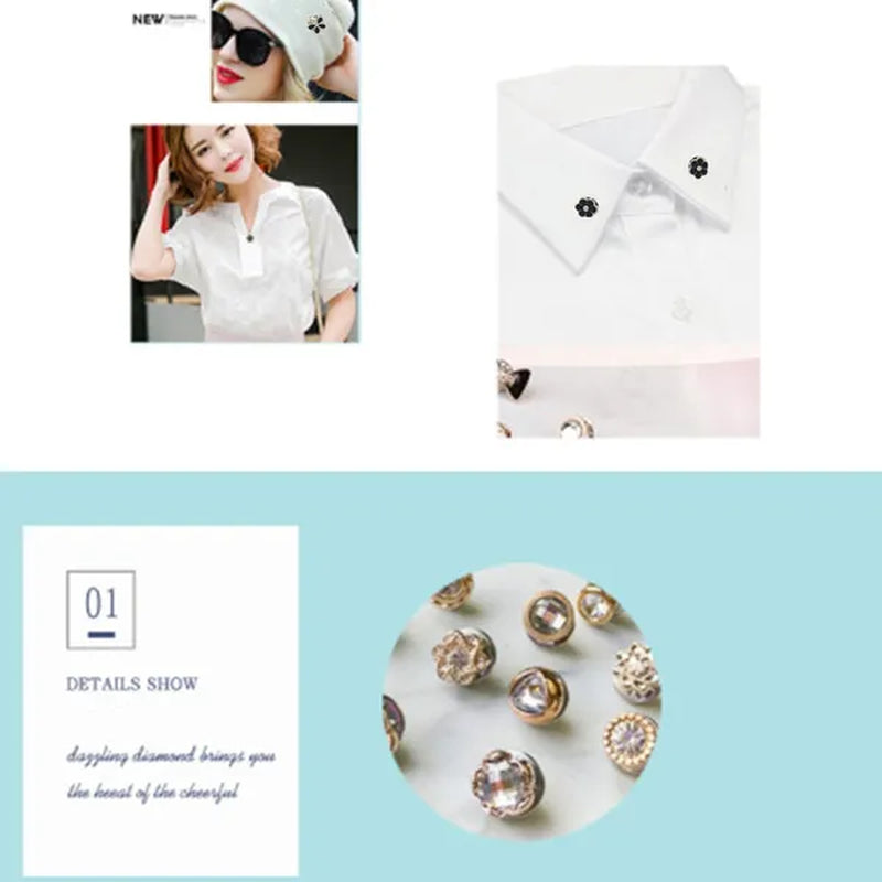100/30/10Pcs Cute Practical Anti-Glare Brooch Dress Neckline Pearl Pin Clothes Fixed Brooch Women Girl Fashion Jewelry Accessories - WORLD TIME VISITS