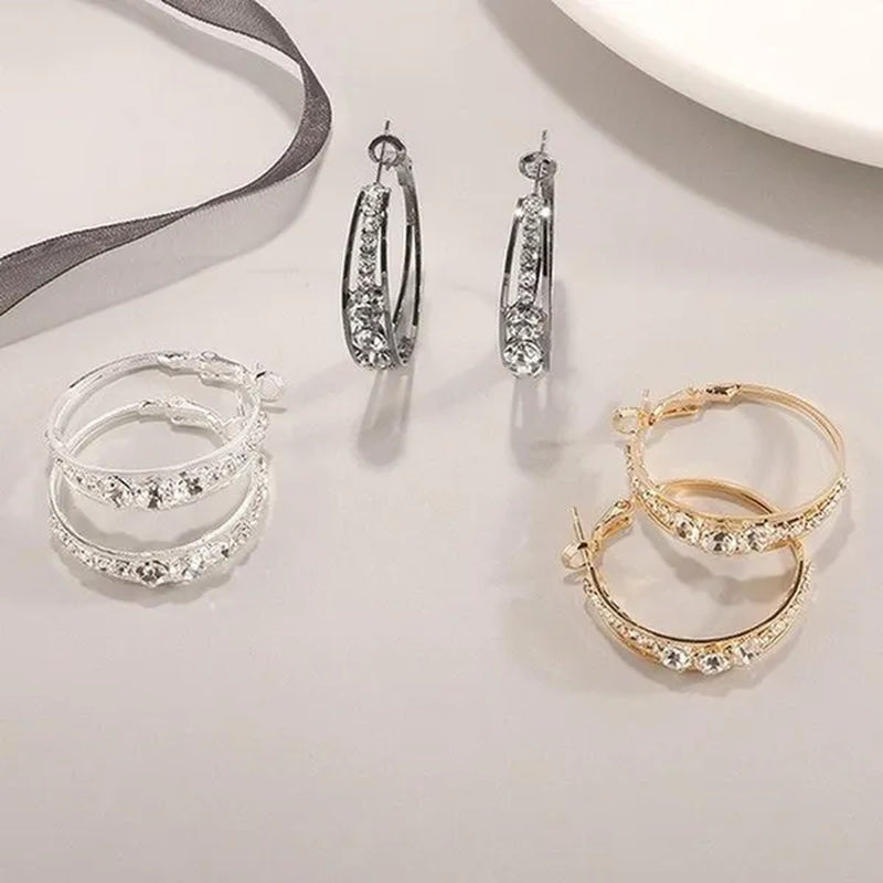 Luxury Fashion Creative Zircon Earrings Natural Zircon Earrings Golden Silvery Black Rose Golden Women's Earrings Wedding Engagement Wedding Earrings Jewelry Birthday Party Anniversary Gift - WORLD TIME VISITS