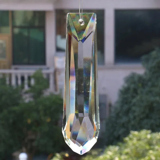 150MM Arrow Garden Wedding Decor Hanging Double Cut Crystal Prism Sun Catcher