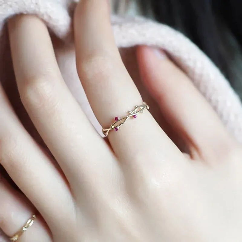 Simple Fashion Natural Ruby Gemstone Bridal Wedding Ring for Womens Engagement Wedding Party Diamond ring Engagement ring Valentine's Day Present Size 5-12 YOHAPP