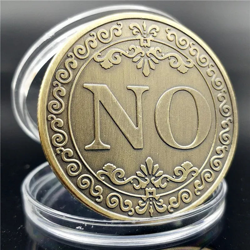 3D Embossed YES NO Decision Lucky Coin Collection Coins