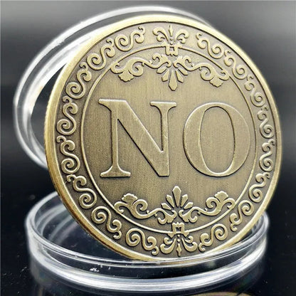 3D Embossed YES NO Decision Lucky Coin Collection Coins