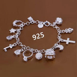 Fashion Jewelry 925 Silver Chain Bracelets for Men or Women