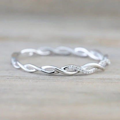 Twisted Shape,Diamond Wedding Band ,FULL Eternity Ring,engagement Ring,stacking Matching Band,anniversary Ring,curved Design