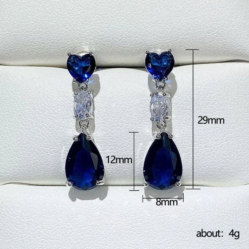 Exquisite Fashion Teardrop Cut Citrine Dangle Gemstone Earrings for Bridal Wedding Party Women Jewelry Gift
