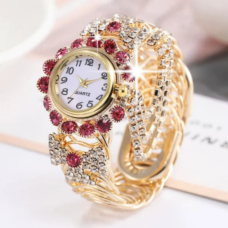 6 Colors New Ladies Diamond Temperament Quartz Watch Fashion Bracelet Watch