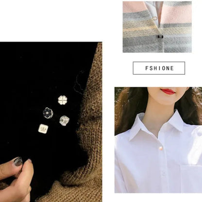 100/30/10Pcs Cute Practical Anti-Glare Brooch Dress Neckline Pearl Pin Clothes Fixed Brooch Women Girl Fashion Jewelry Accessories - WORLD TIME VISITS