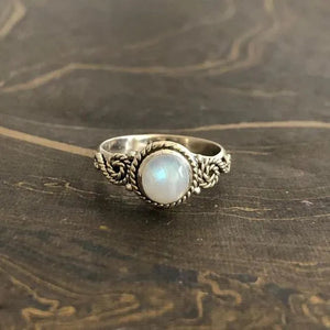 Luxury Fashion 925 Sterling Silver Brilliant Natural Rainbow Moonstone Gemstone Diamond Ring Wedding Band Engagement Party Christmas Gift Ring Size 4-12 Anillos