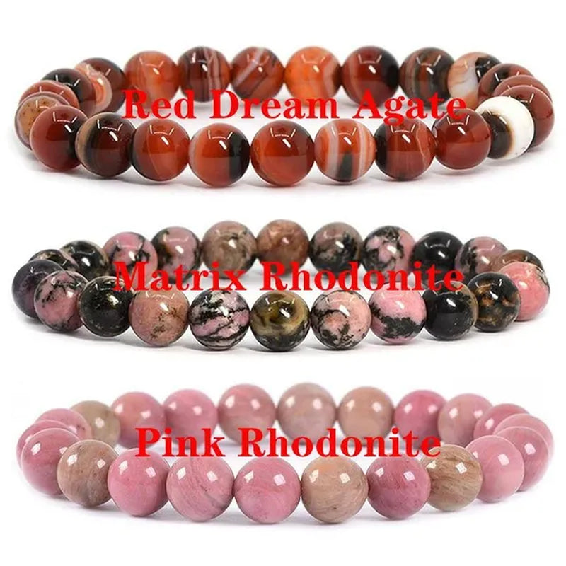 6mm 8mm Natural Stone Chakra Beaded Charm Bracelets Tiger Eye Amethyst Lapis Lazuli Healing Beads Bracelet Women Yoga Jewelry