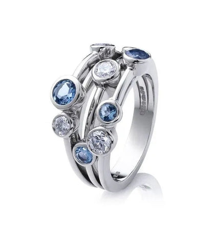 Sparkling Sterling Silver Plated Filled Natural White Lab Diamond Ring Engagement Wedding Band Rings for Women Finger Jewelry