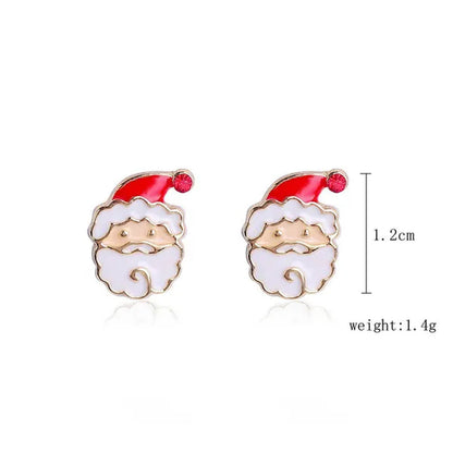 Christmas Jewelry with Diamond Snowflake Bell Christmas Earrings Christmas Tree Earrings Set Christmas Earrings Deer Stud Earrings