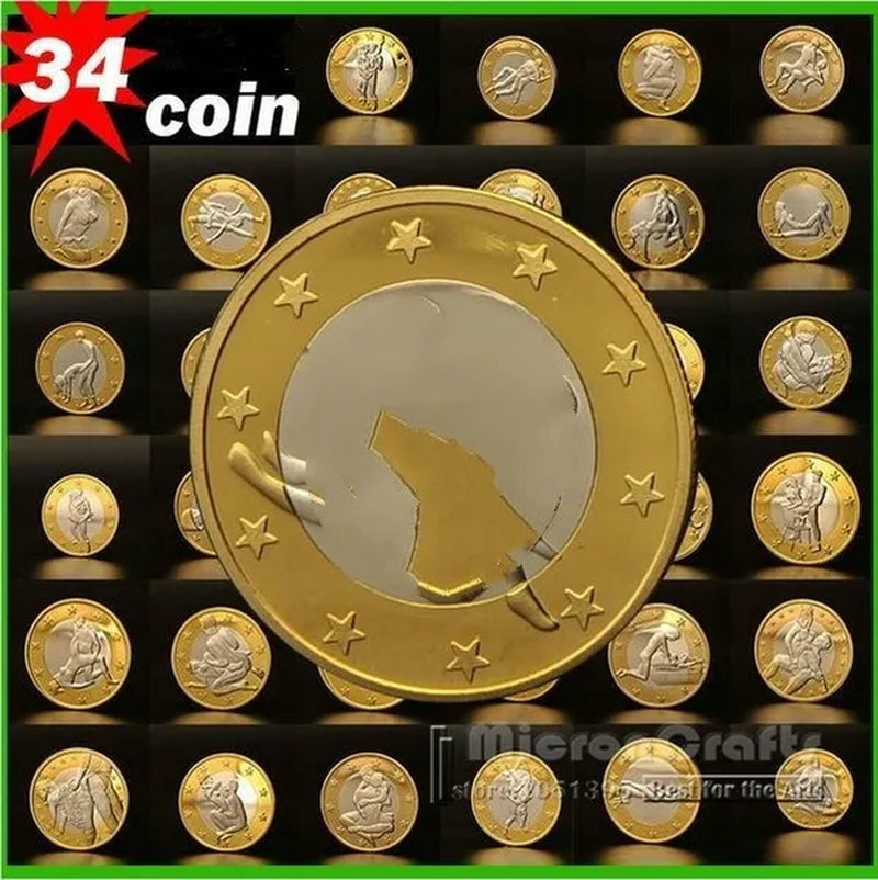 Germany Euros Coins Mix Pure Gold Coins Euro Coins Cool Maclife Couple Commemorative Coin - WORLD TIME VISITS