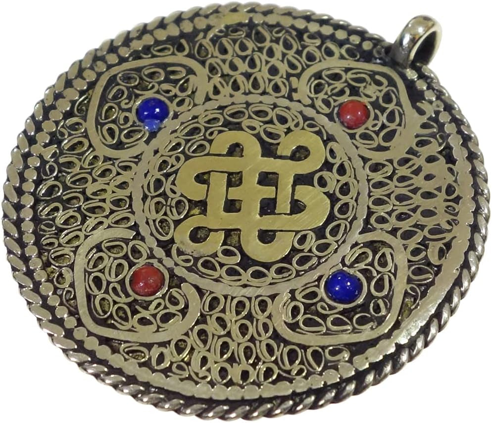 Handmade Boho Design Pendants for Women Men Coral Lapis Lazuli Gemstone Pendant for Necklace Infinity Symbol Amulet Fashion Jewelry for Gifts Party