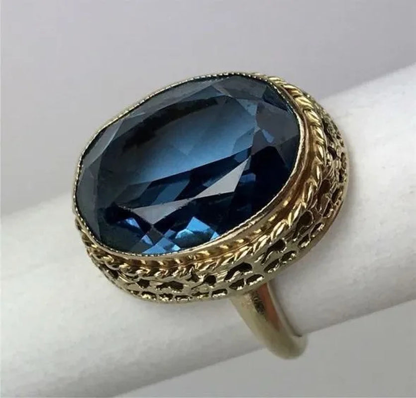Sparkling Women'S Fashion 925 Sterling Silver Ring Diamond Ring Blue Sapphire Bride Princess Wedding Band Engagement Party Anniversary Christmas Gift Ring Size 4-12