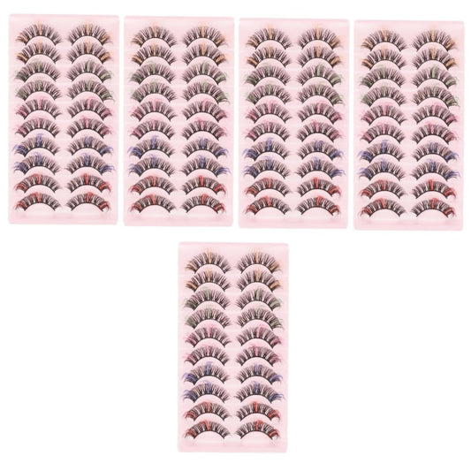 50 Pairs Dd Volume False Eyelashes Cosmetic Eyelashes Fake Eyelashes Natural Look Fake Eyelash for Women Natural Eyelashes Eyelash Extension Colored Eyelashes Girl Curly Extend