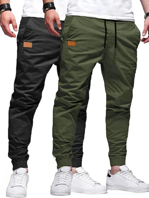 Joggers for Men Cotton Drawstring Chino Cargo Pants Hiking Outdoor Twill Track Jogger Sweatpants