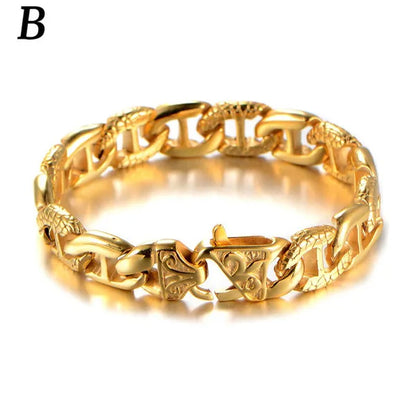 New Men's Women's Fashion Diamond Bracelet  Gold/925 Silver Plated Bracelet Luxury Bracelet Byzantine Chain Cuban Chain Birthday Holiday Gift (8 Inch)
