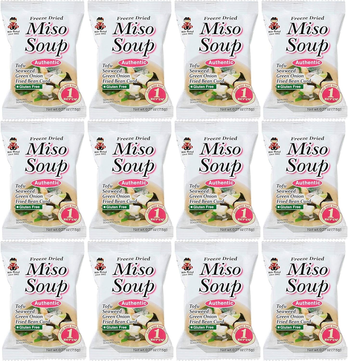 Freeze Dried Authentic Soup Miso, 0.27 Ounce (Pack of 12)