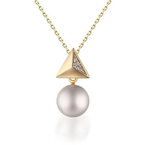 Majesty Diamonds MDS170333 3 CTW round White Pearl Fancy Pendant Necklace in .925 Sterling Silver