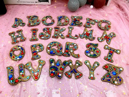 5D Creative Crystal Diamond Painting DIY 26 Letter One-Piece Keychain Pendant/1Pc