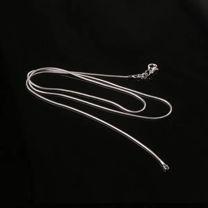 Wholesale Price  High Quality 10pcs/lot Snake Chain Necklaces Pendant 925 Sterling Silver Women Men Wedding Engagement Classic Jewelry Fashion Party Gift