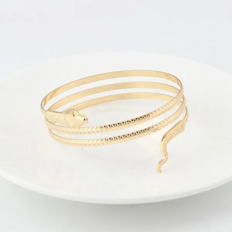 12/8/5/3/2/1Pcs:Ashion Personality Snake Bracelet, Metal Snake Bracelet, Gold and Silver Available