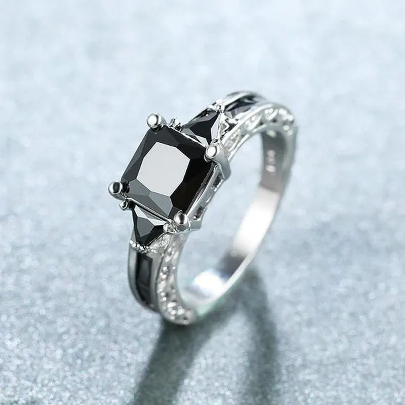 Women'S Fashion 925 Silver Plated Green Gemstone CZ Ring Topaz Ring Bride Engagement Wedding Ring Jewelry Size 5 -10 (Choice Color)