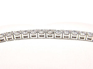 ROUND BRILLIANT CUT DIAMONDS 4 PRONG SET TENNIS BRACELET