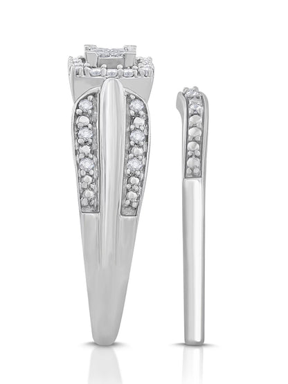10K White Gold 1/3 Ct.T.W. Diamond Engagement Ring