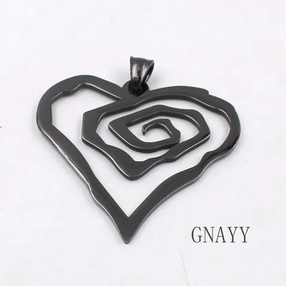 Black Marilyn Manson Heart ROSE Charm NEW MM Rose TOP round Chain 18-36Inch Necklace
