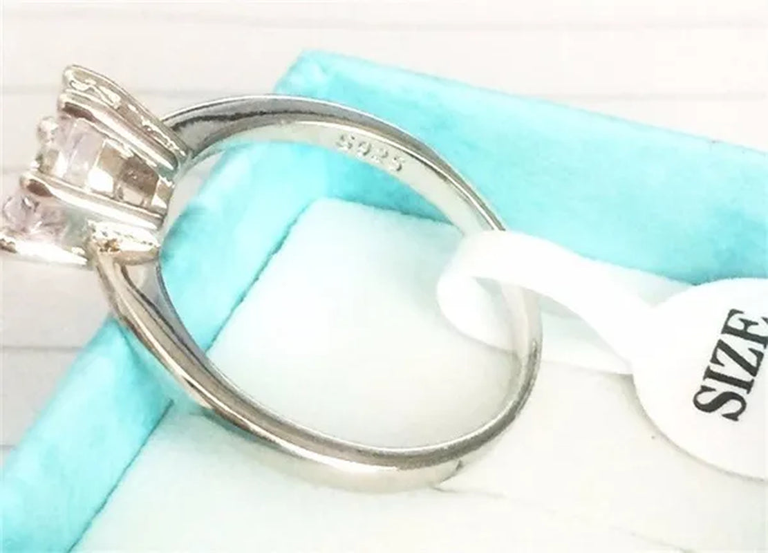 100% Real Solid Silver Wedding Rings for Women Set 8mm Sona CZ DIAMOND Engagement Ring 925 Pure Silver Rings Fine Jewelry