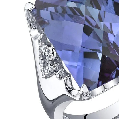 Nice Jewelry 925 Sterling Silver Genuine Tanzanite Gemstone Wedding Engagemetn Ring Size 6-10 - WORLD TIME VISITS