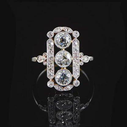 Vintage Jewelry Exquisite White Crystal Ring Elegant Female Bride Proposal Engagement Party Anniversary Gift Wedding Band Promise Rings Size 4-12 Bague Femme - WORLD TIME VISITS
