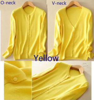 Plus Size S-XXL Spring Fashion Wool Pure Cashmere Sweater Cardigan Pullovers Pull Long Sleeve Women Sweaters Cardigans Outwear Coat